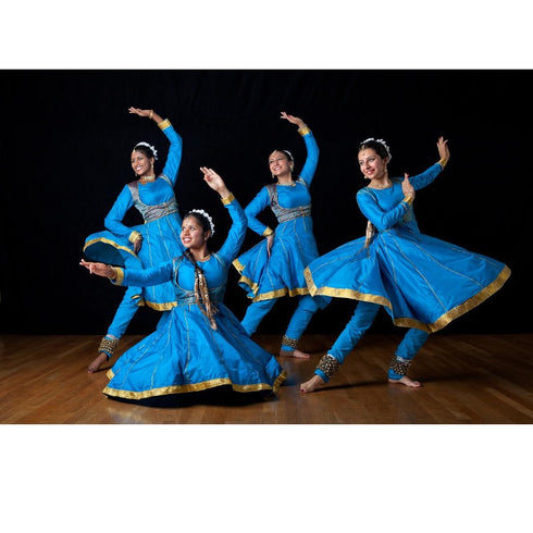 Blue Anakarkali Dance Costume